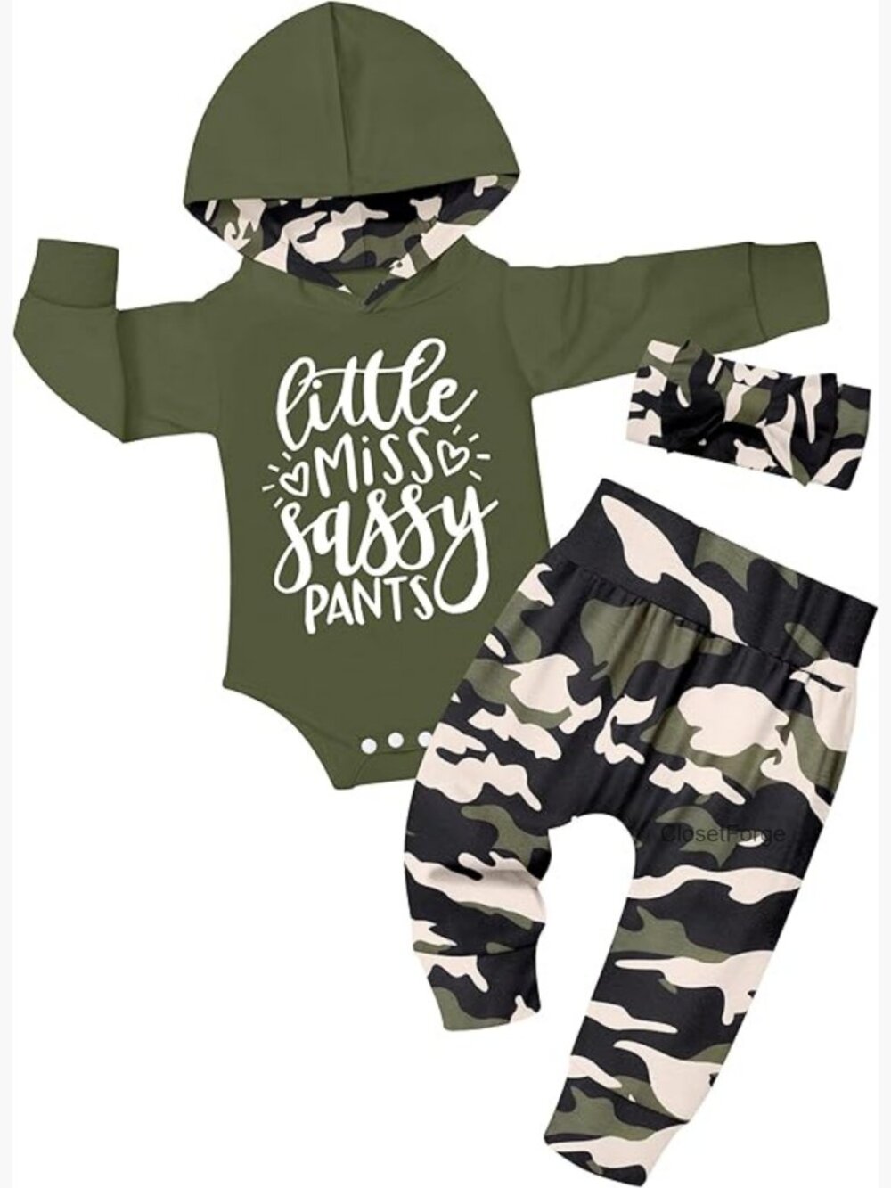 Newborn Baby Girl Long Sleeve Hoodie Sweatshirt Pants Set Fall Winter Outfit